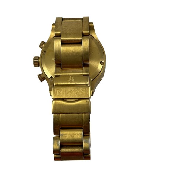 Nixon Gold Tone Watch Minimize 42-40 Chrono Japan Movement Chronograph A037-502 - Picture 5 of 8